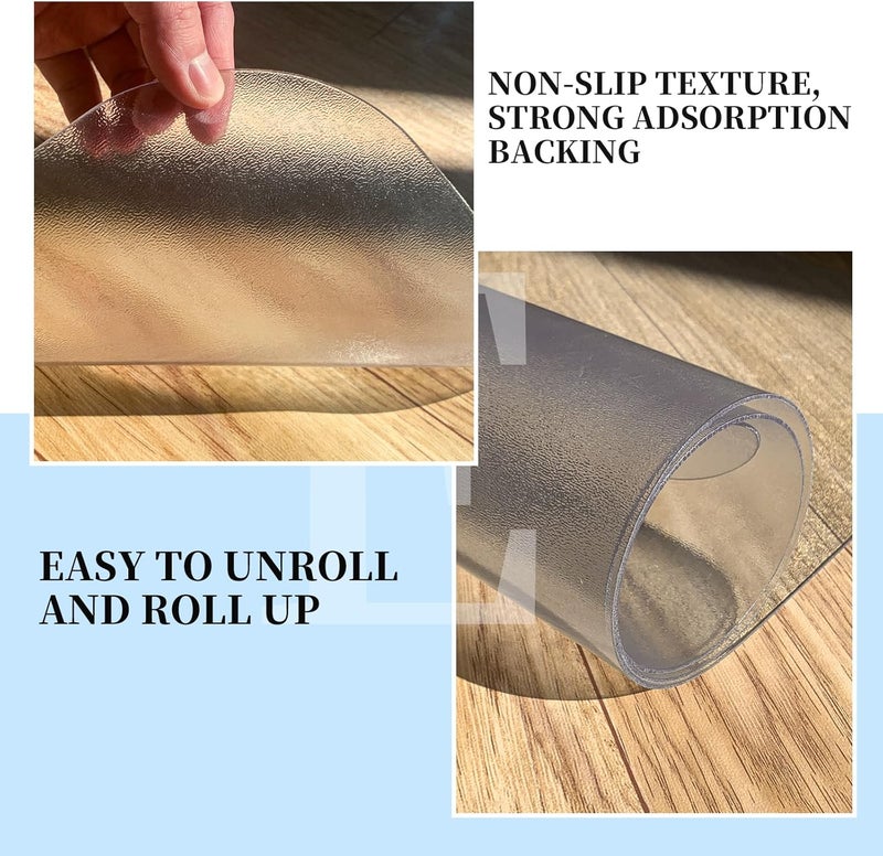 Tonaus Chair Mat for Hard Floor, Computer Chair Mats 45"×54" Transparent Clear PVC Floor Mats, Office Chair Mat Floor Protector for Office Home - Image 4